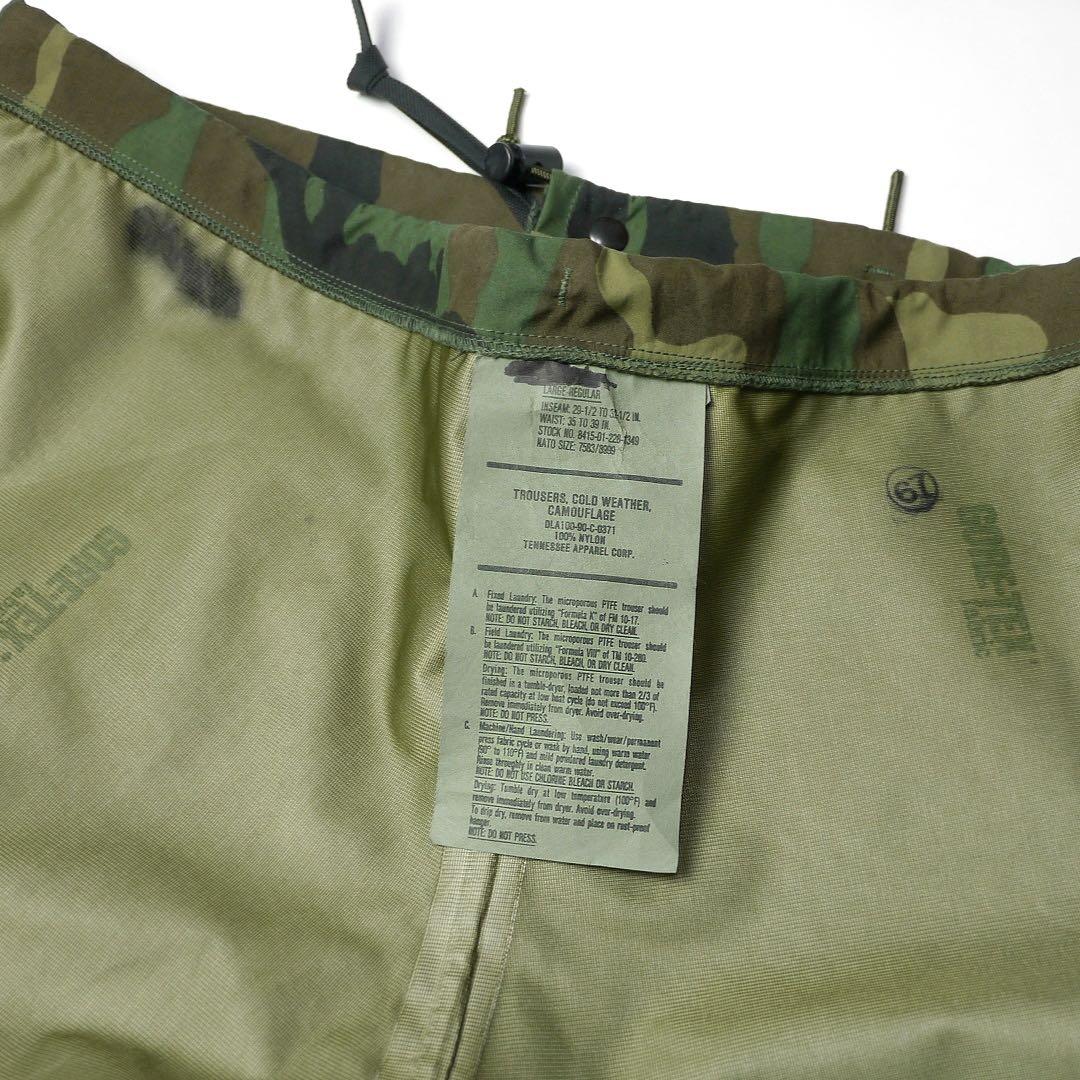 ビンテージ80s90sミリタリー米軍ゴアテックス パンツ初期型ECWCS軍物LR