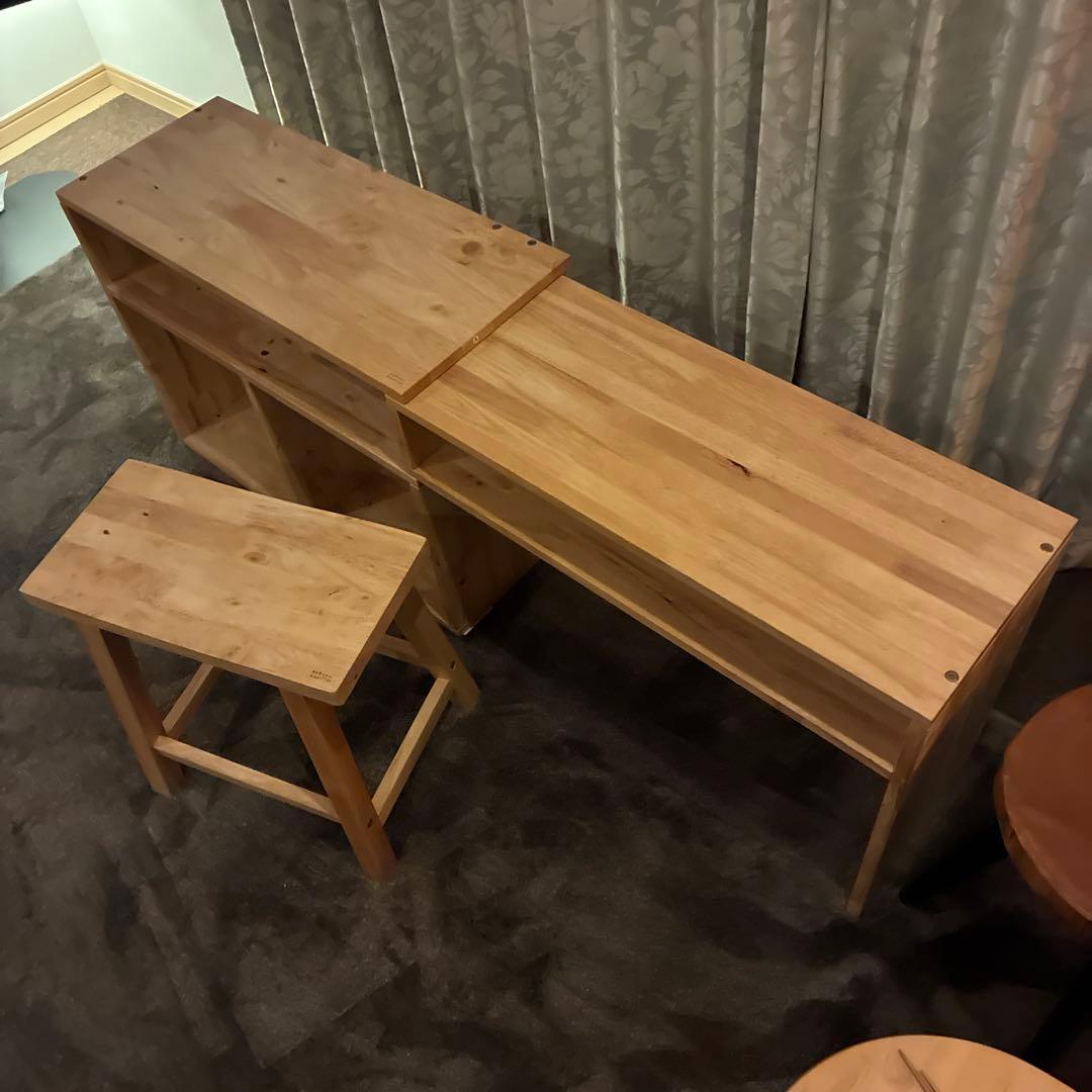 【お取り置き商品】無垢材　木製ラック オープンシェルフ　ナチュラルウッドラック