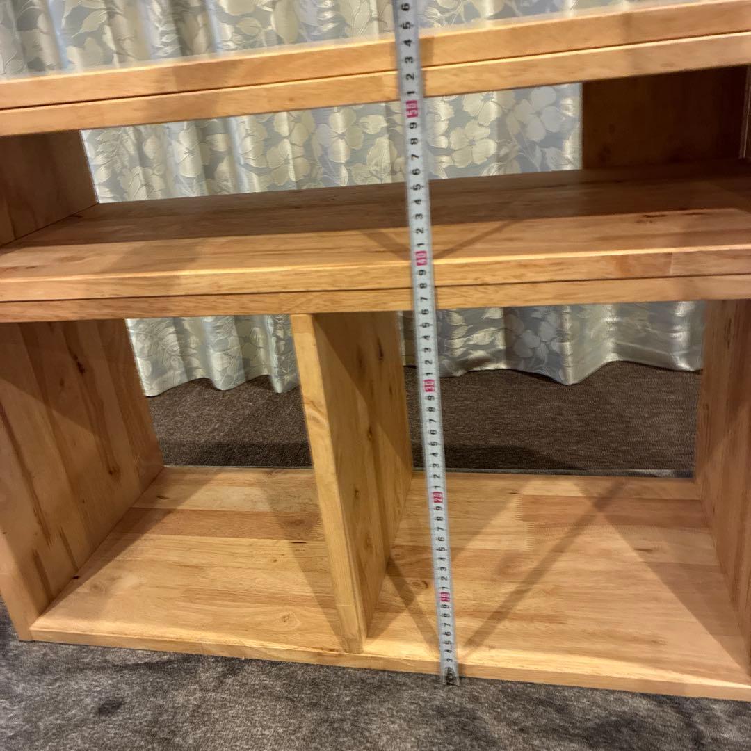 【お取り置き商品】無垢材　木製ラック オープンシェルフ　ナチュラルウッドラック