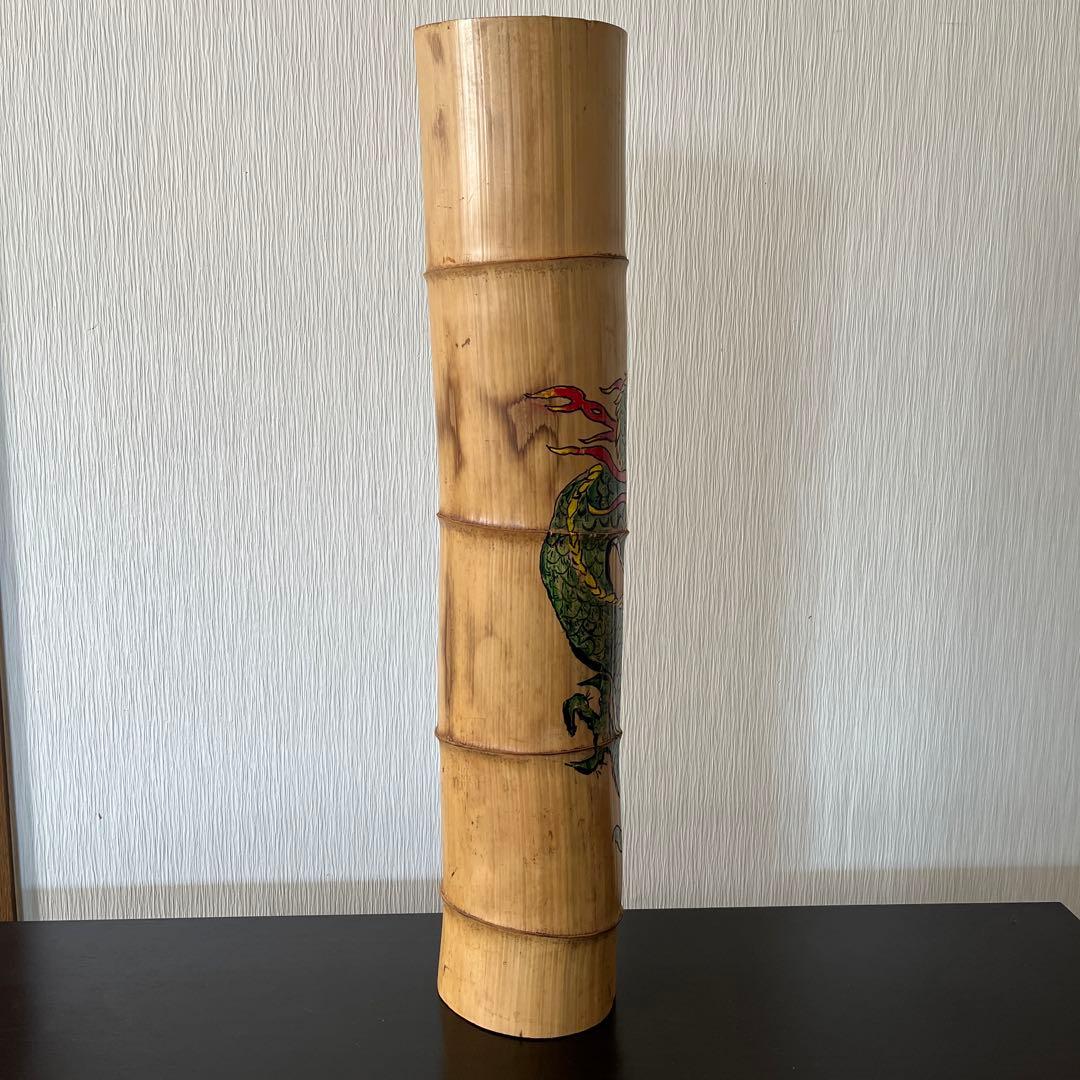 干支 置物 絵付 龍 辰 花入れ