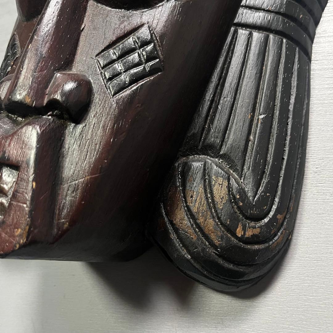 Africa Vintage お面　木彫り　民族　部族　骨董　インテリア　特大