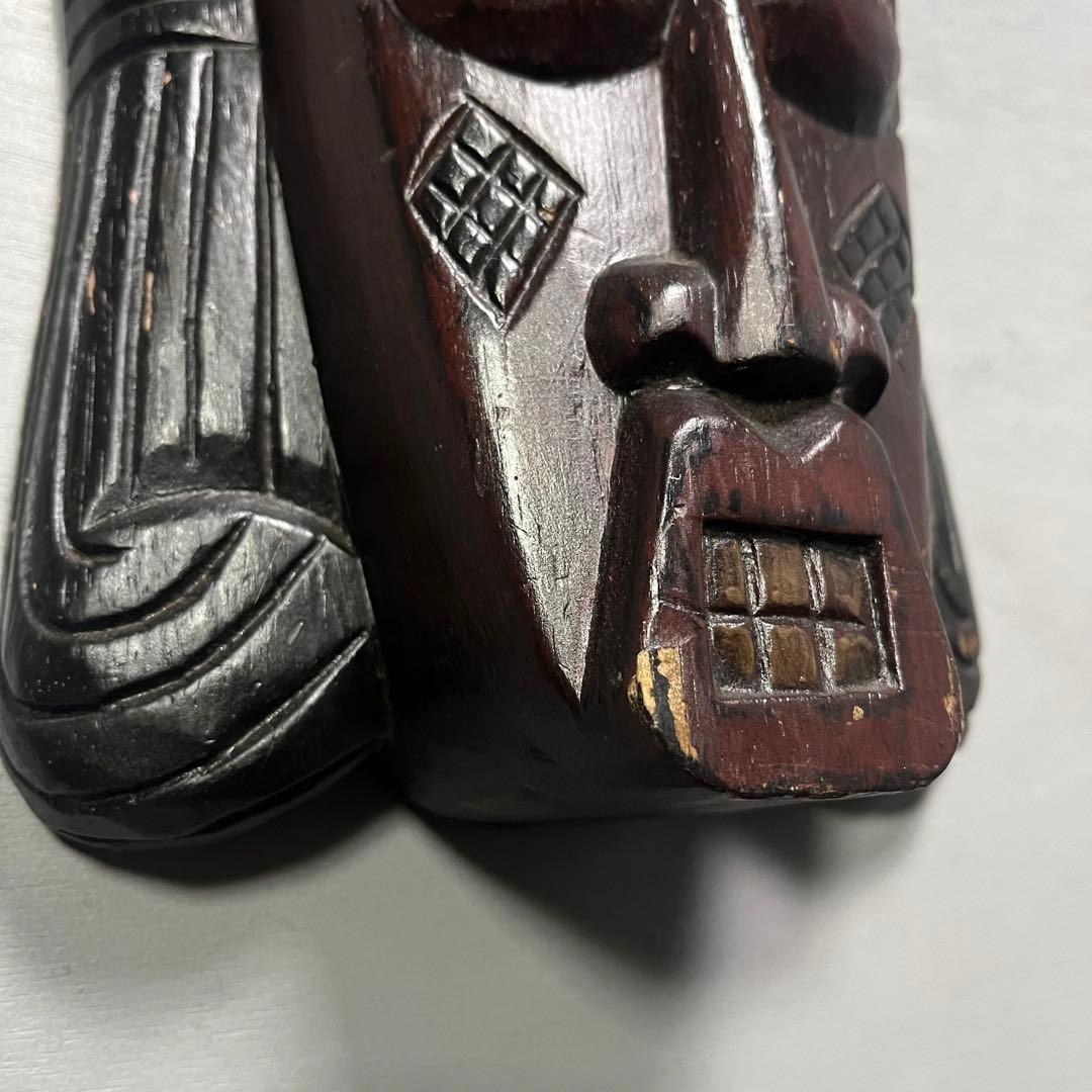 Africa Vintage お面　木彫り　民族　部族　骨董　インテリア　特大