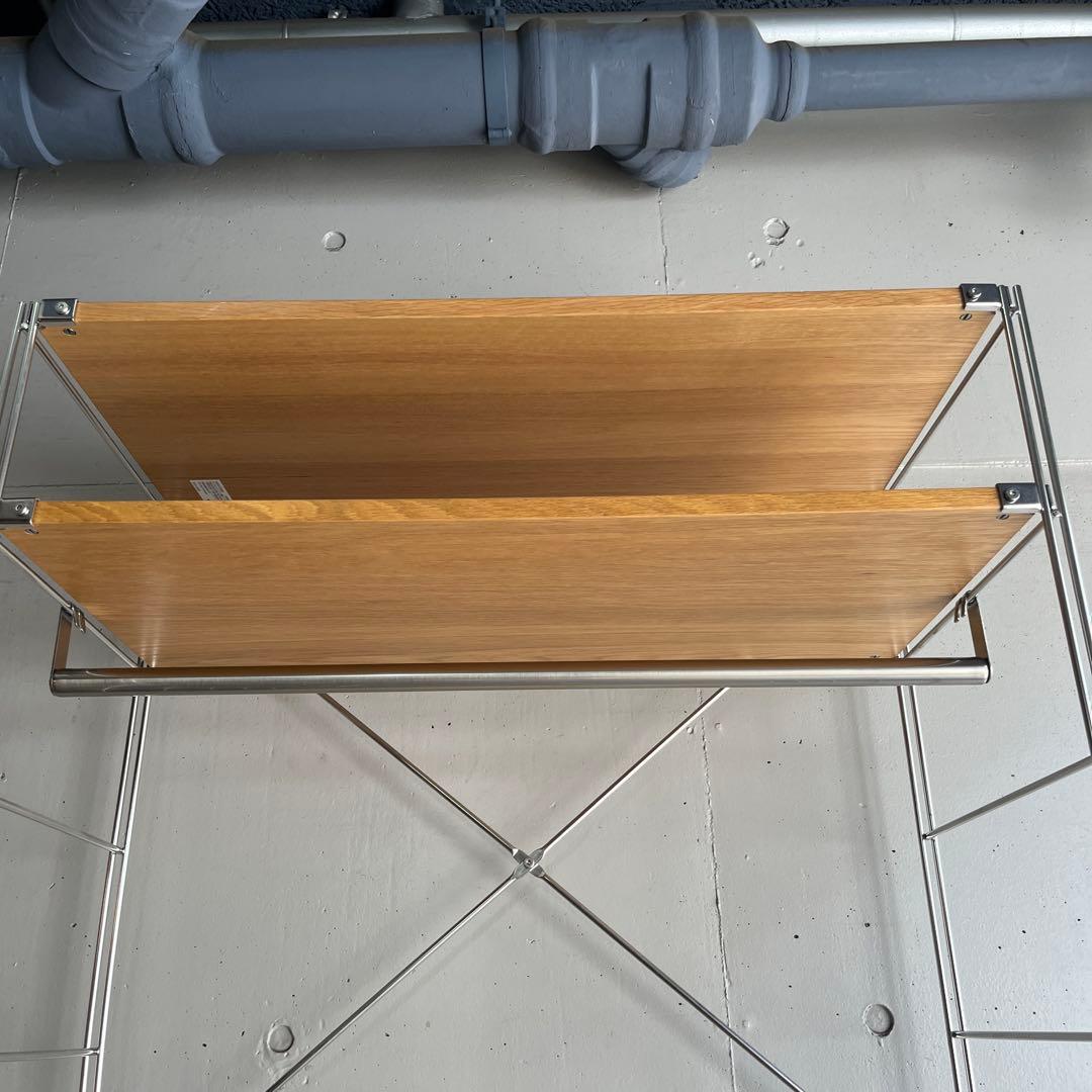 美品★無印ステンレスユニットシェルフ・オーク材・ワードローブセット