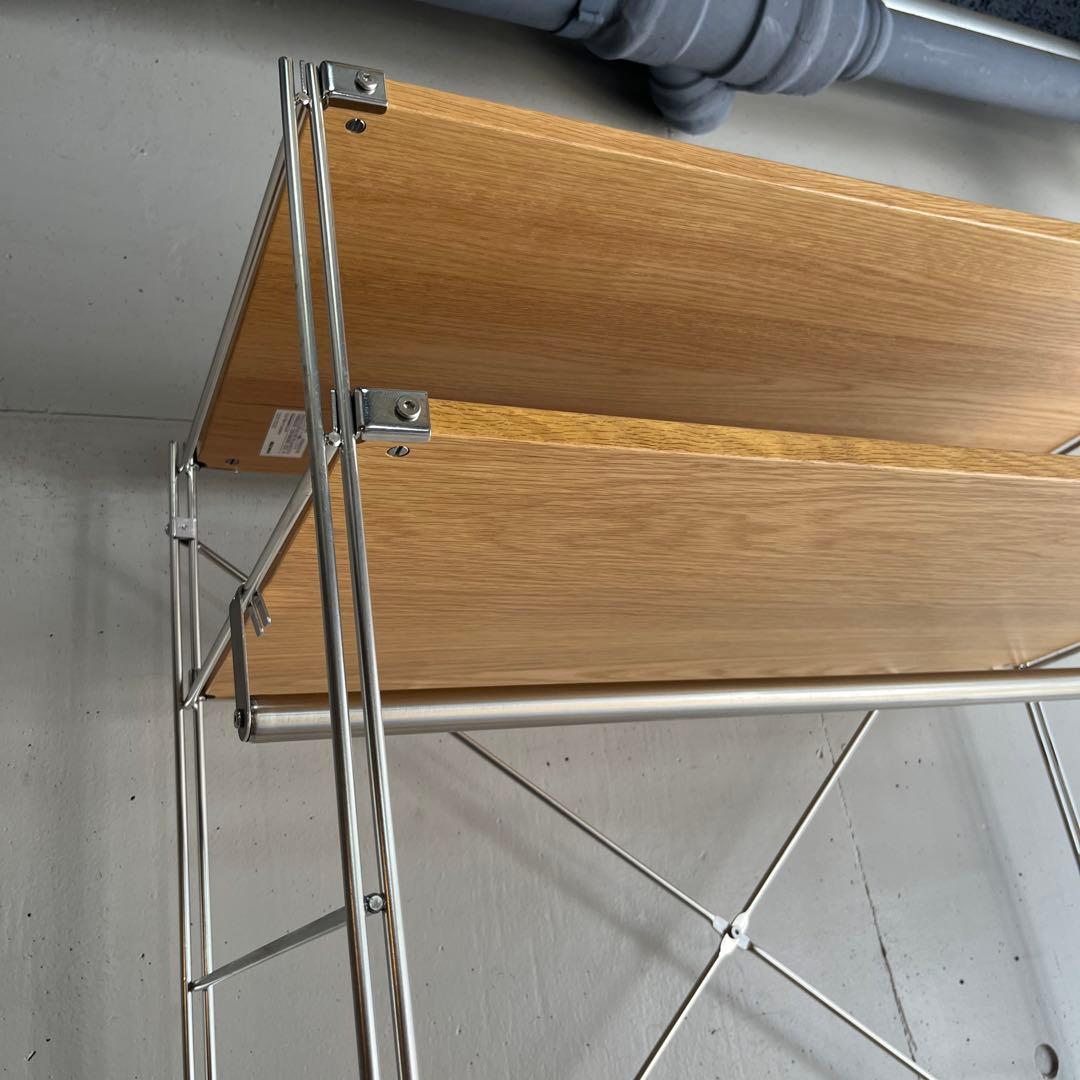 美品★無印ステンレスユニットシェルフ・オーク材・ワードローブセット