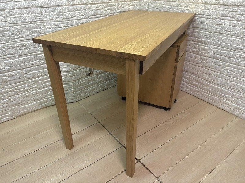 引き取り限定 無印良品 タモ材デスク キャビネットセット