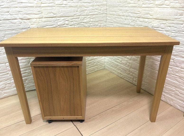 引き取り限定 無印良品 タモ材デスク キャビネットセット