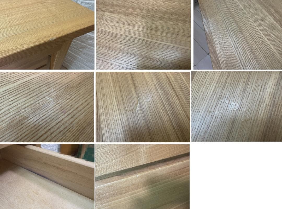 引き取り限定 無印良品 タモ材デスク キャビネットセット