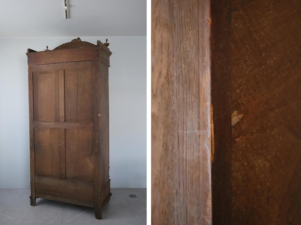フランスアンティーク木製アルモワールキャビネット/飾り棚/食器棚(71-70-1