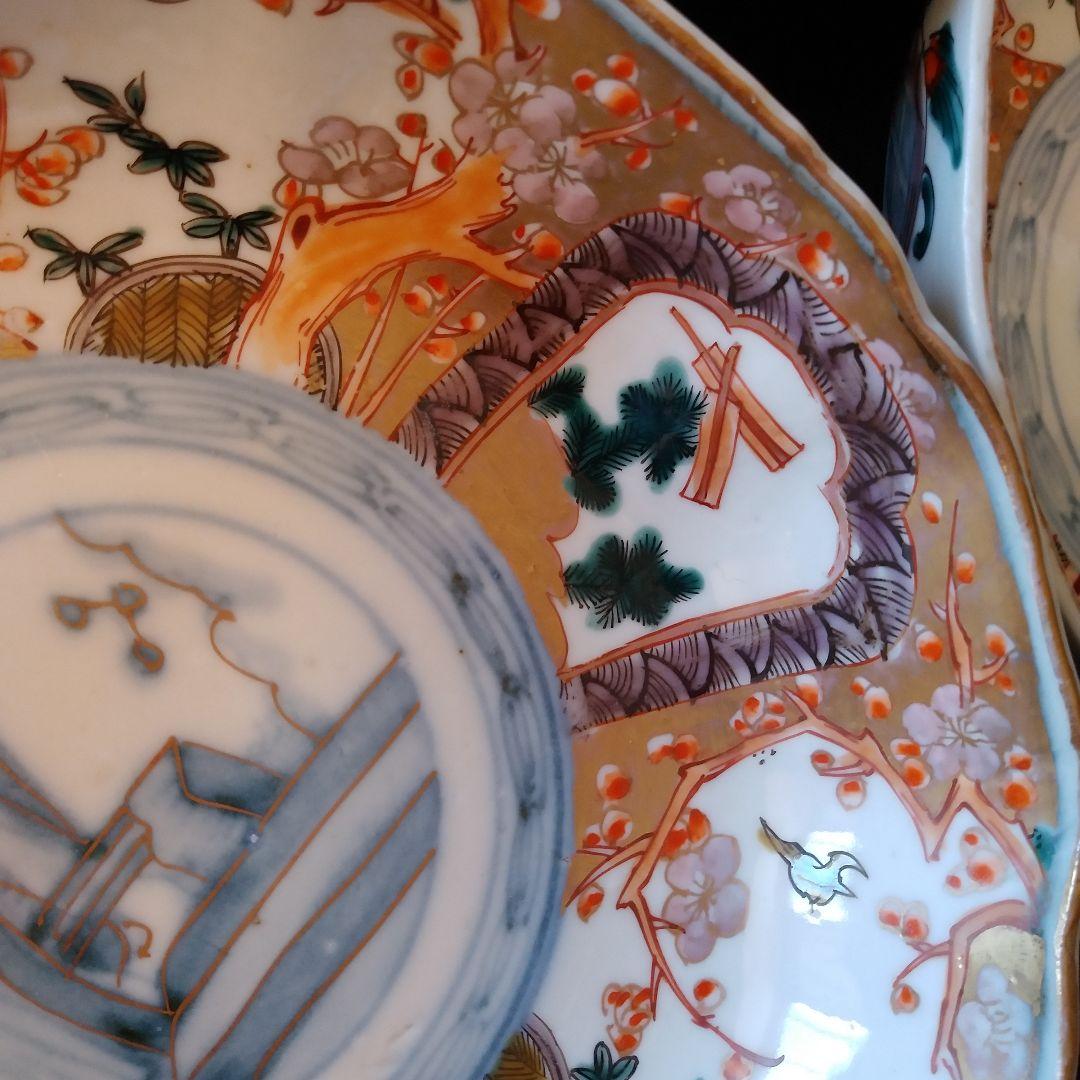 「これでもか！金彩」古伊万里 色絵金彩皿 3客セット 骨董アンティーク