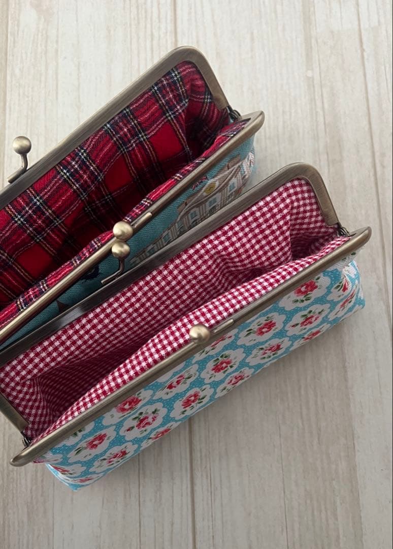 キャスキッドソン　ハンドメイド　がま口　メガネケースペンケース　兼用