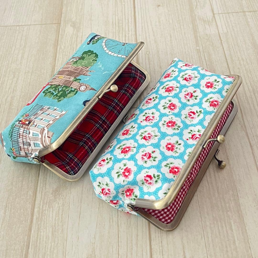 キャスキッドソン　ハンドメイド　がま口　メガネケースペンケース　兼用