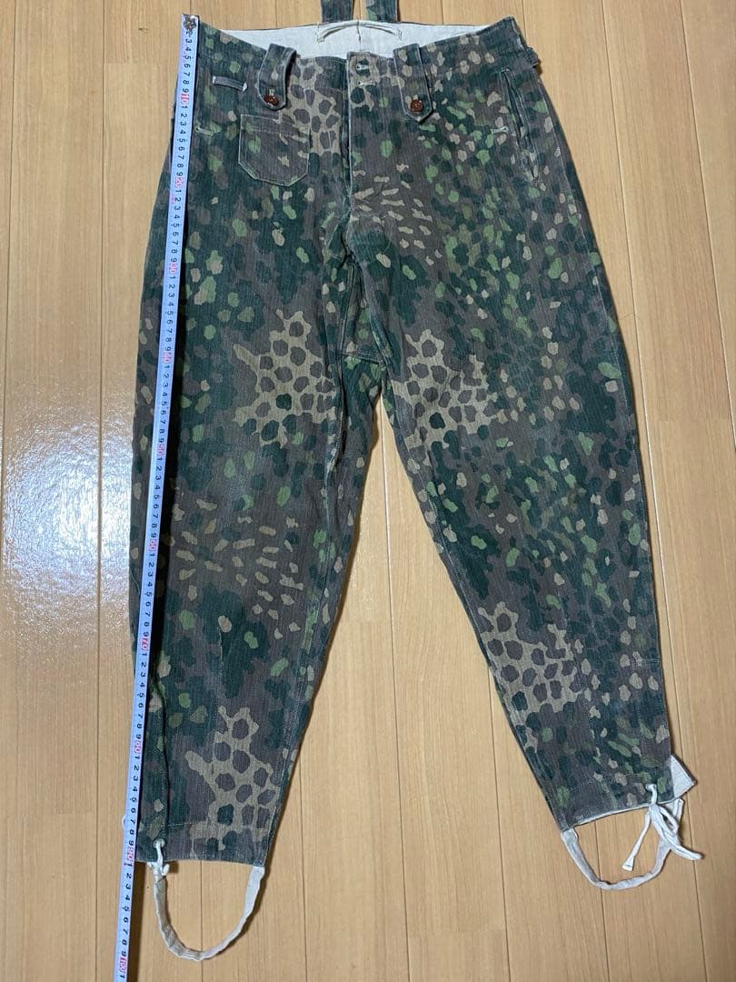WWⅡ ドイツ軍　迷彩服 M44ドット迷彩 ズボン　Mサイズ　麻生地