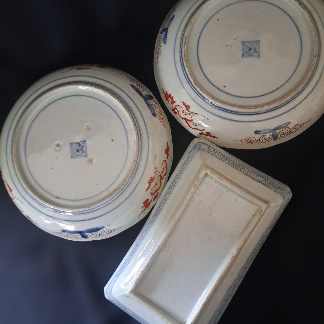 「ご成約者」です。 古伊万里3客セット 骨董アンティーク