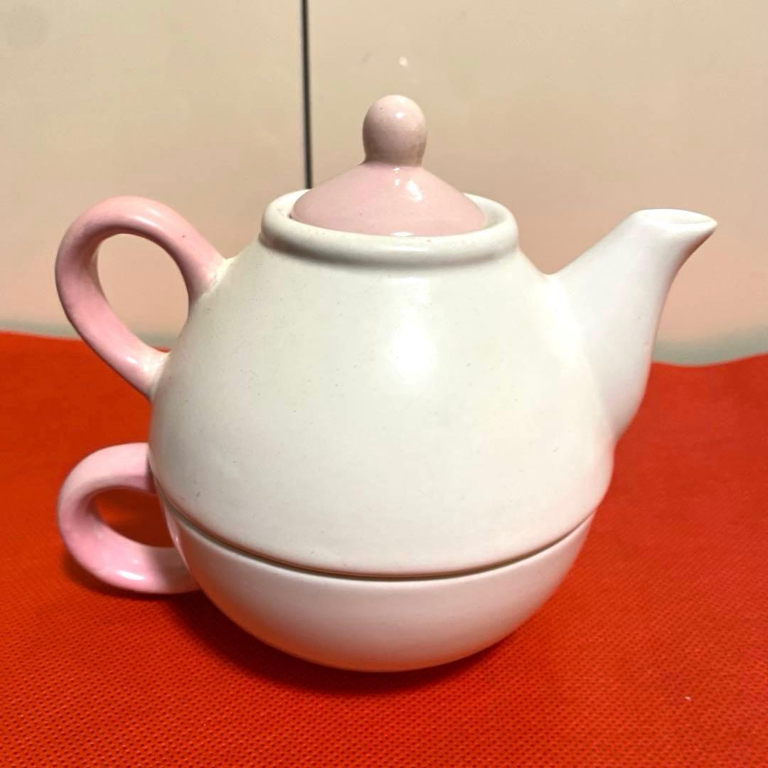 ハローキティ　キャンディポット　カップ&ポットセット　陶器製　レトロ可愛い