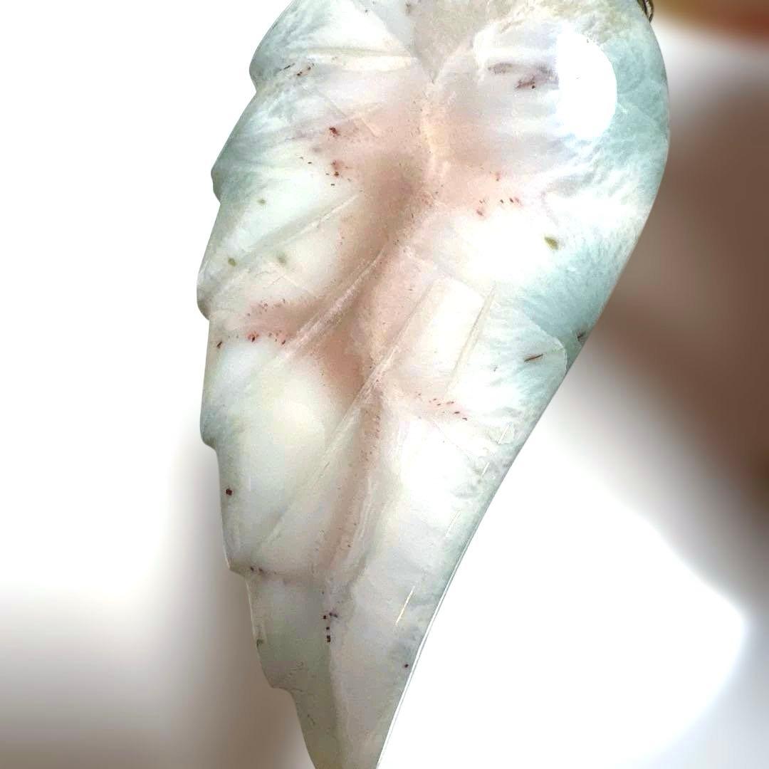 【激レア】天然石ピンクラリマー　天使の羽根　ペンダントトップ