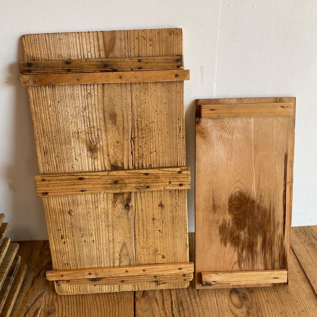 11点セット アンティーク 古道具 育苗箱 木蓋 無垢材 古農具 民藝 y125