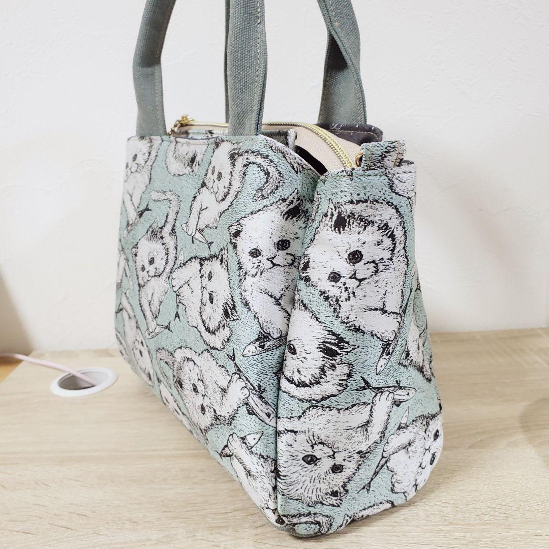 ハンドメイド 3roomsバッグ フランシュリッペ つかまえちゃったねこ