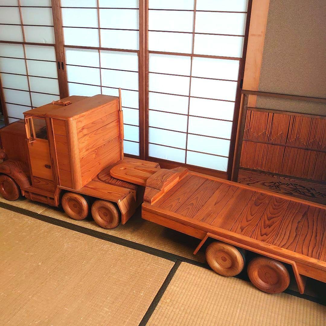 木製トラック型おもちゃ