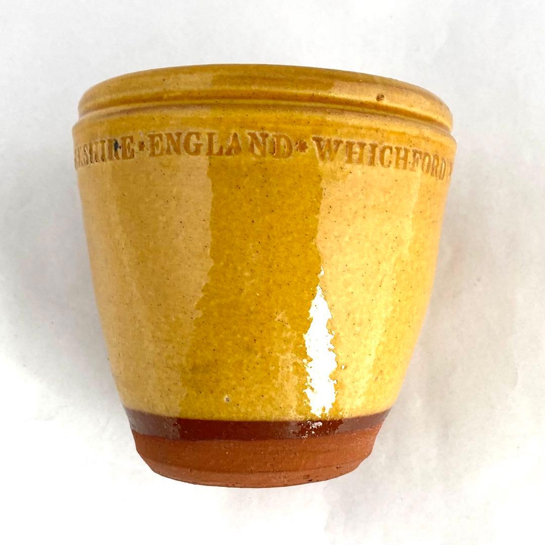 ウィッチフォードポタリー 鉢 イエロー 陶器ポット 直径約10cm