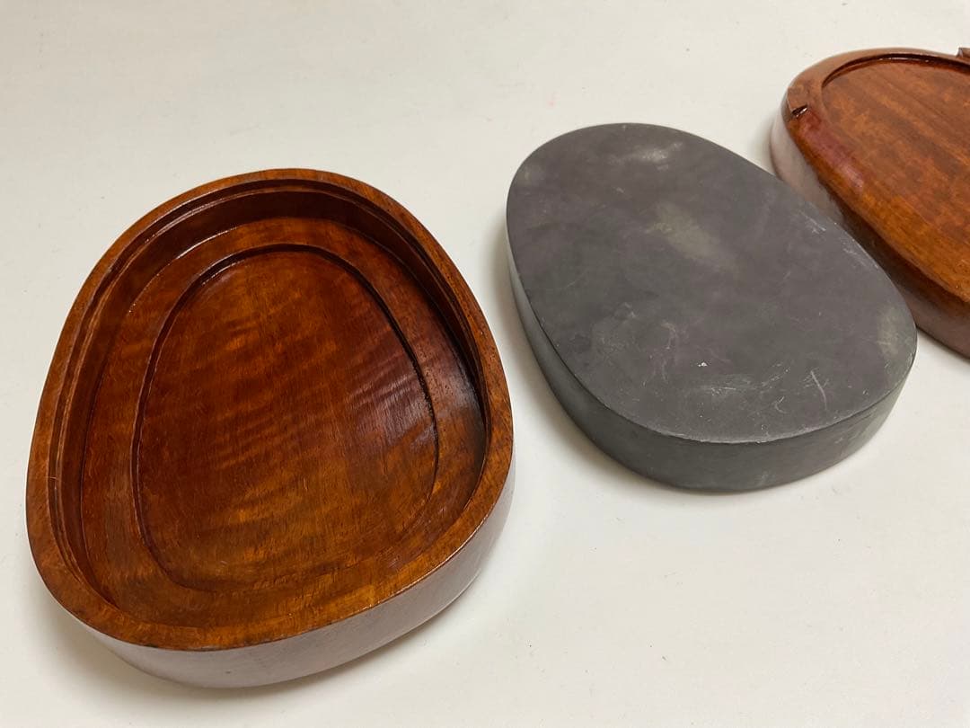 中国ꕤ硯ꕤ木箱入ꕤ縁に彫りꕤ③