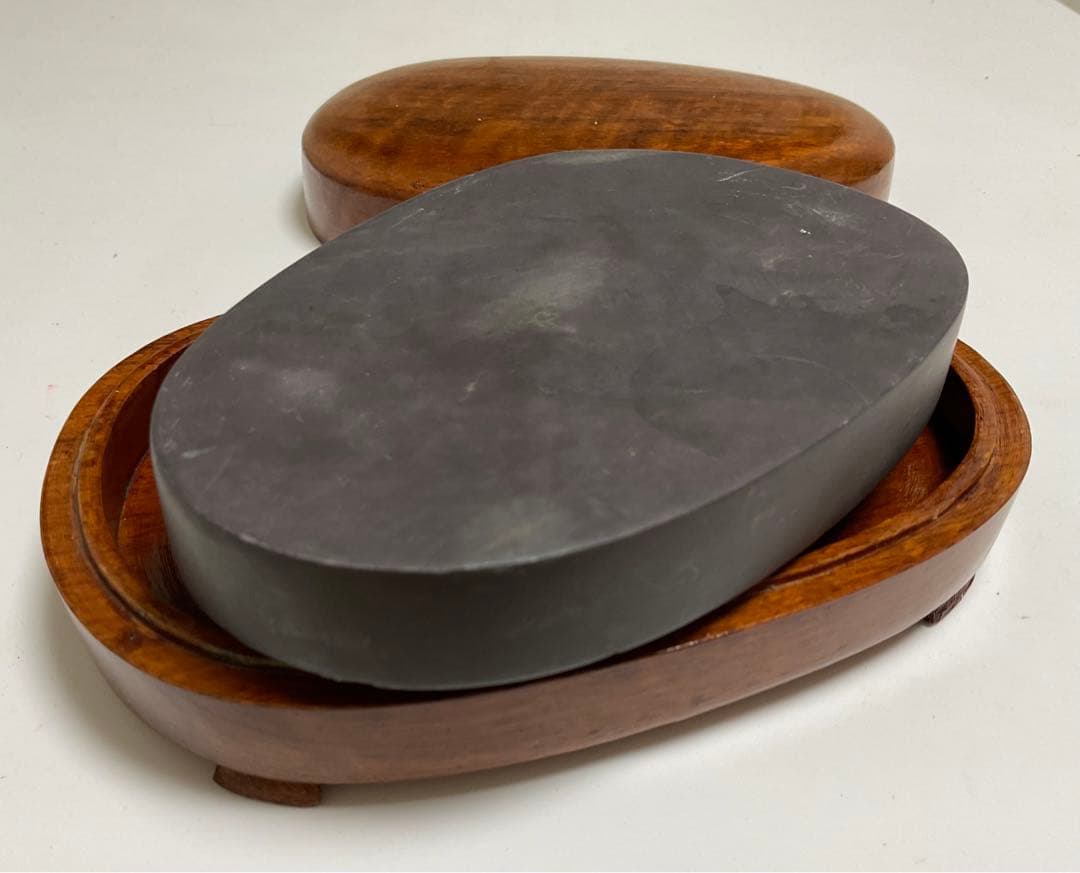 中国ꕤ硯ꕤ木箱入ꕤ縁に彫りꕤ③