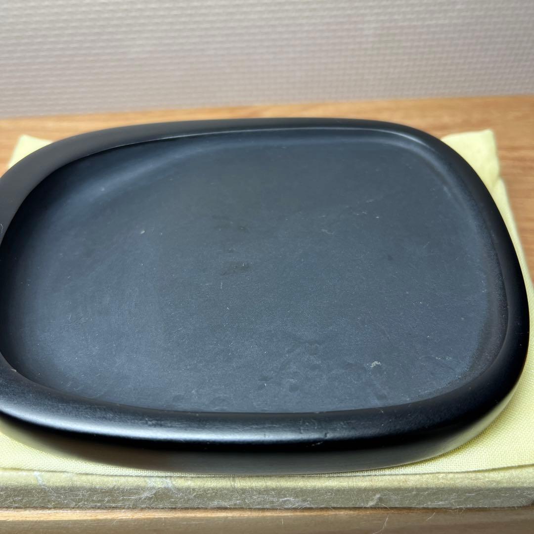 ⭕️土佐硯　手間かかった小判型　硯側ツルツル　三原硯製作所　女性好み　小文字かな