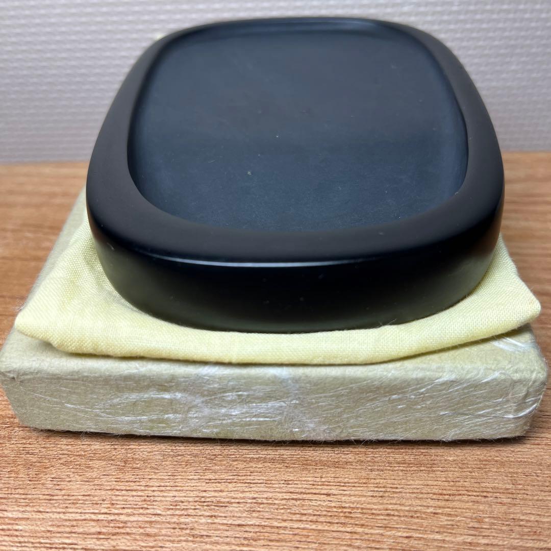 ⭕️土佐硯　手間かかった小判型　硯側ツルツル　三原硯製作所　女性好み　小文字かな
