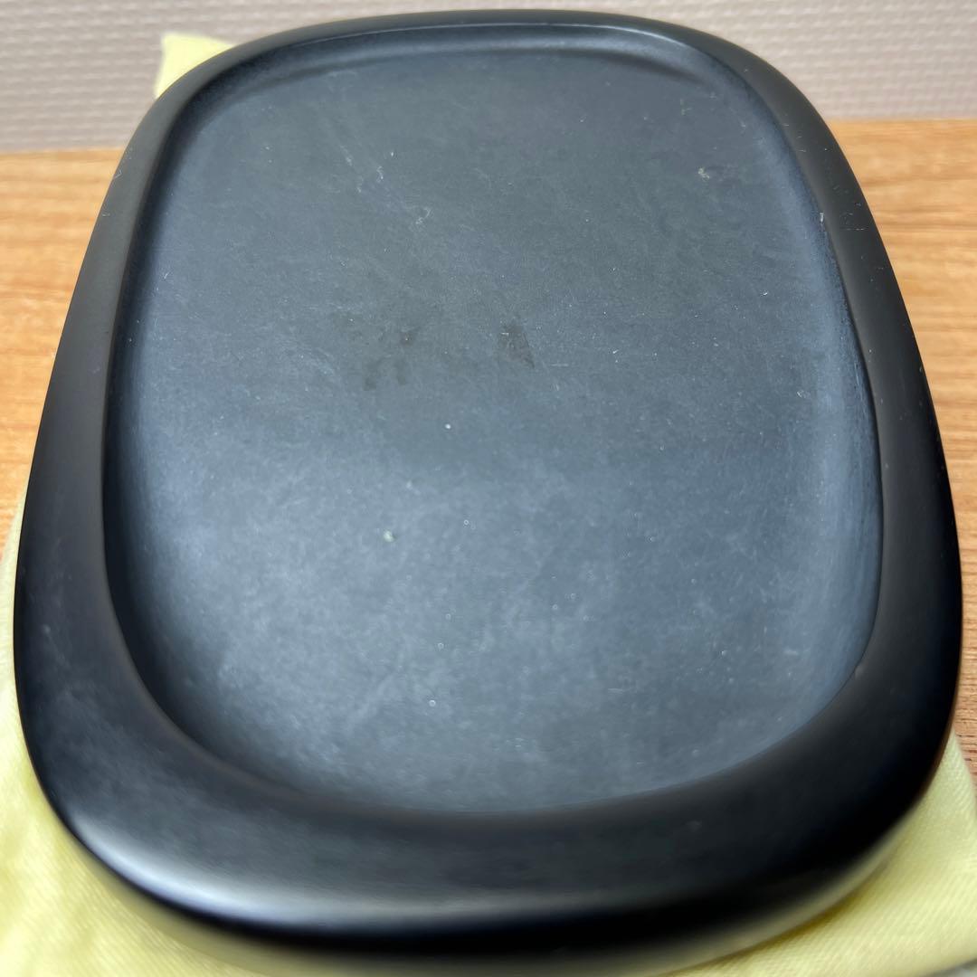 ⭕️土佐硯　手間かかった小判型　硯側ツルツル　三原硯製作所　女性好み　小文字かな
