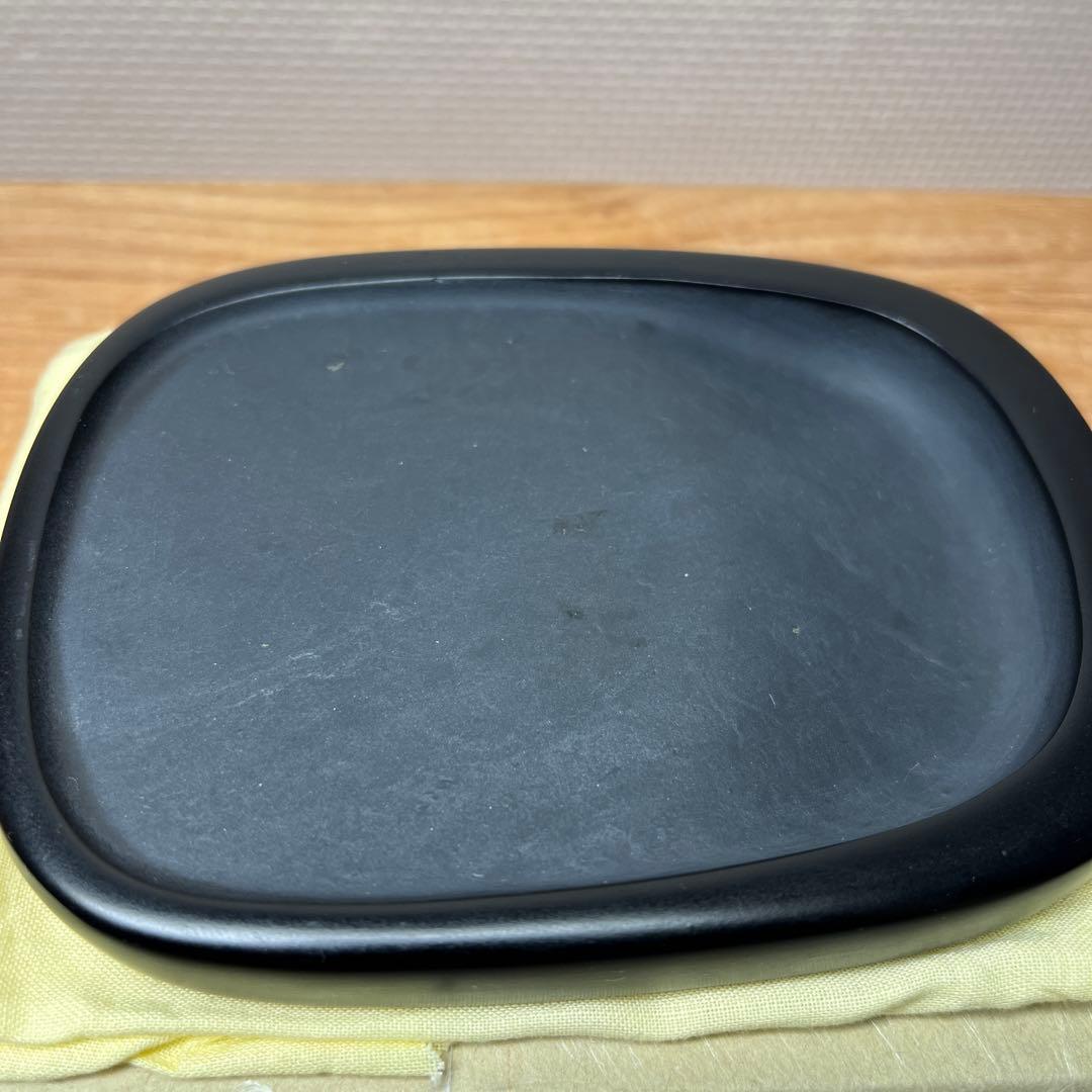 ⭕️土佐硯　手間かかった小判型　硯側ツルツル　三原硯製作所　女性好み　小文字かな