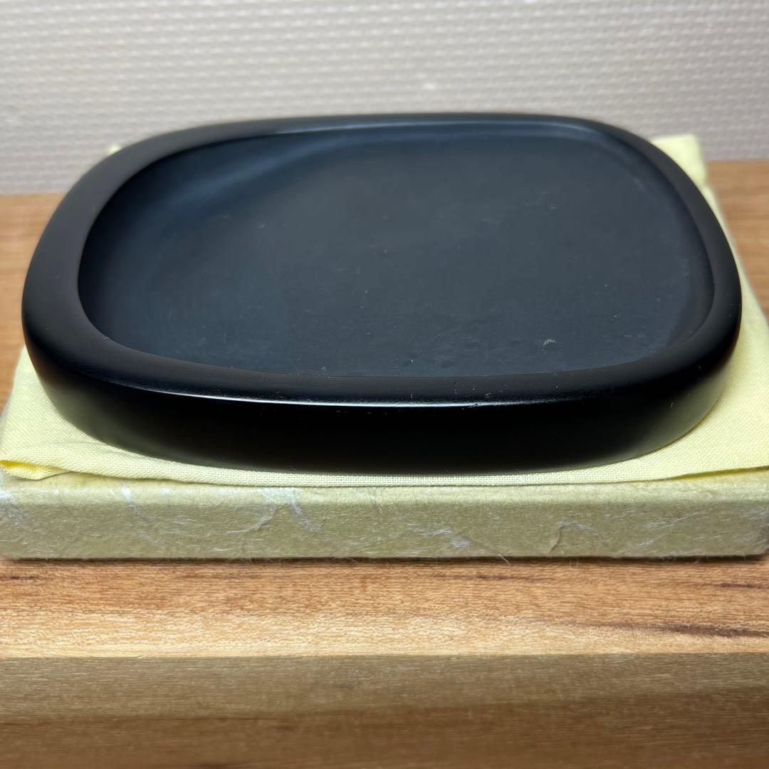 ⭕️土佐硯　手間かかった小判型　硯側ツルツル　三原硯製作所　女性好み　小文字かな