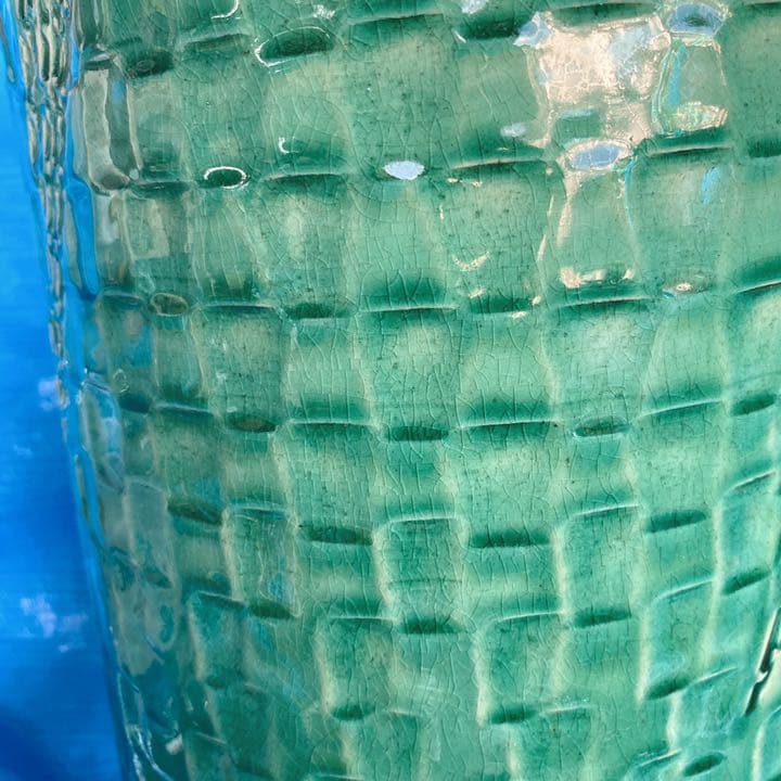 【陶器】傘立て　オブジェ　置物　飾り　玄関　屋内　屋外