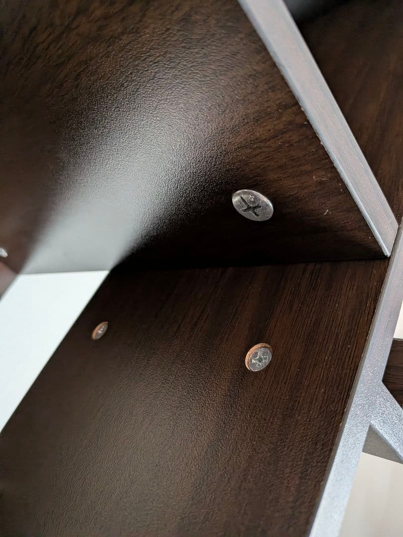 ダークブラウン 回転本棚　6段（完成品）