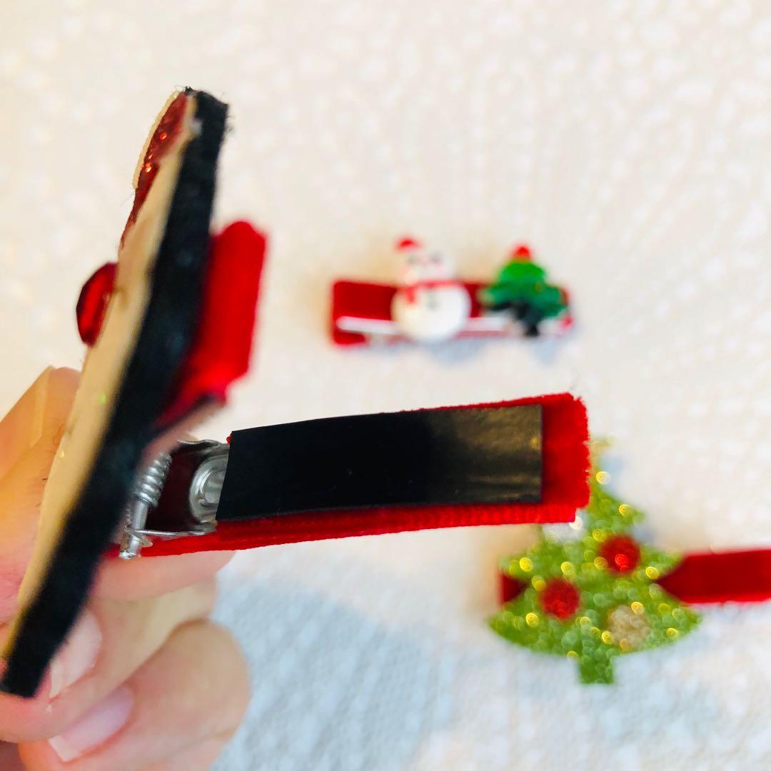 クリスマス ベビー キッズ ヘアクリップ