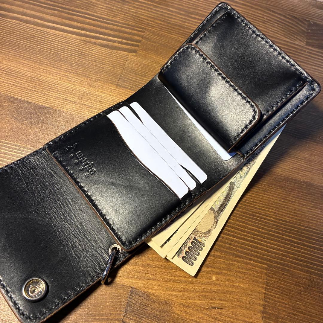 受注生産　トラッカーウォレット　三つ折りショート　ホーウィン社　クロムエクセル