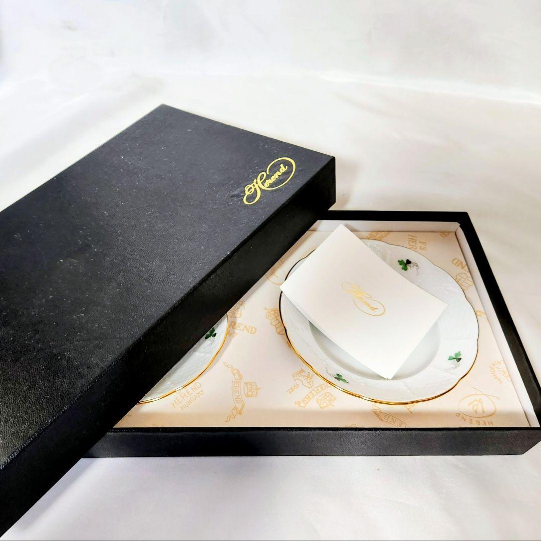 ヘレンドHEREND【ウィーンの薔薇】プレート2P【未使用美品・箱栞付き】