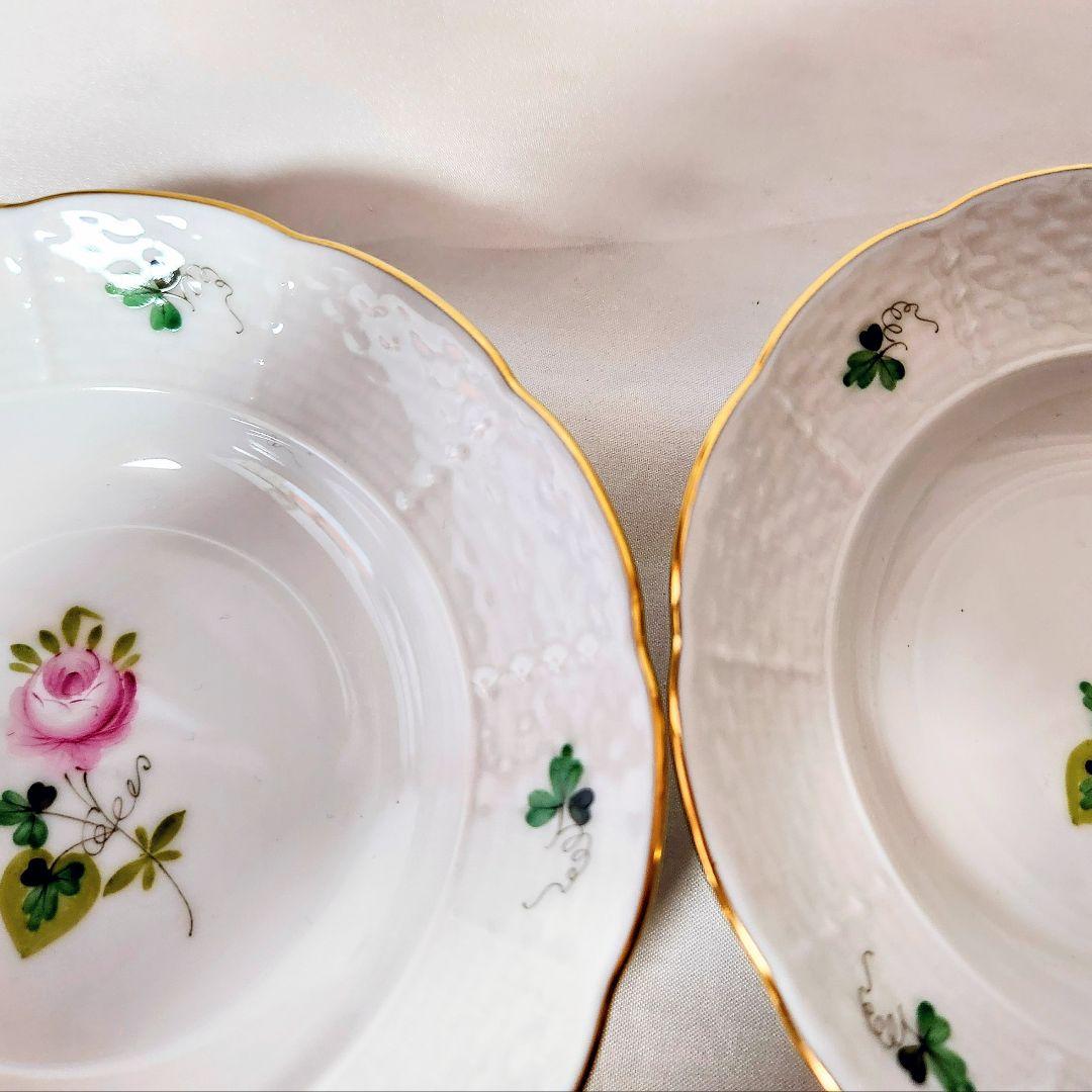 ヘレンドHEREND【ウィーンの薔薇】プレート2P【未使用美品・箱栞付き】