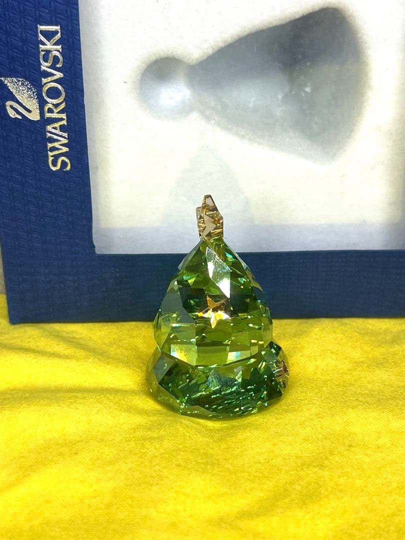 廃盤希少品✨ スワロフスキー　ロッキング　クリスマスツリー　緑　クリスタル　箱付