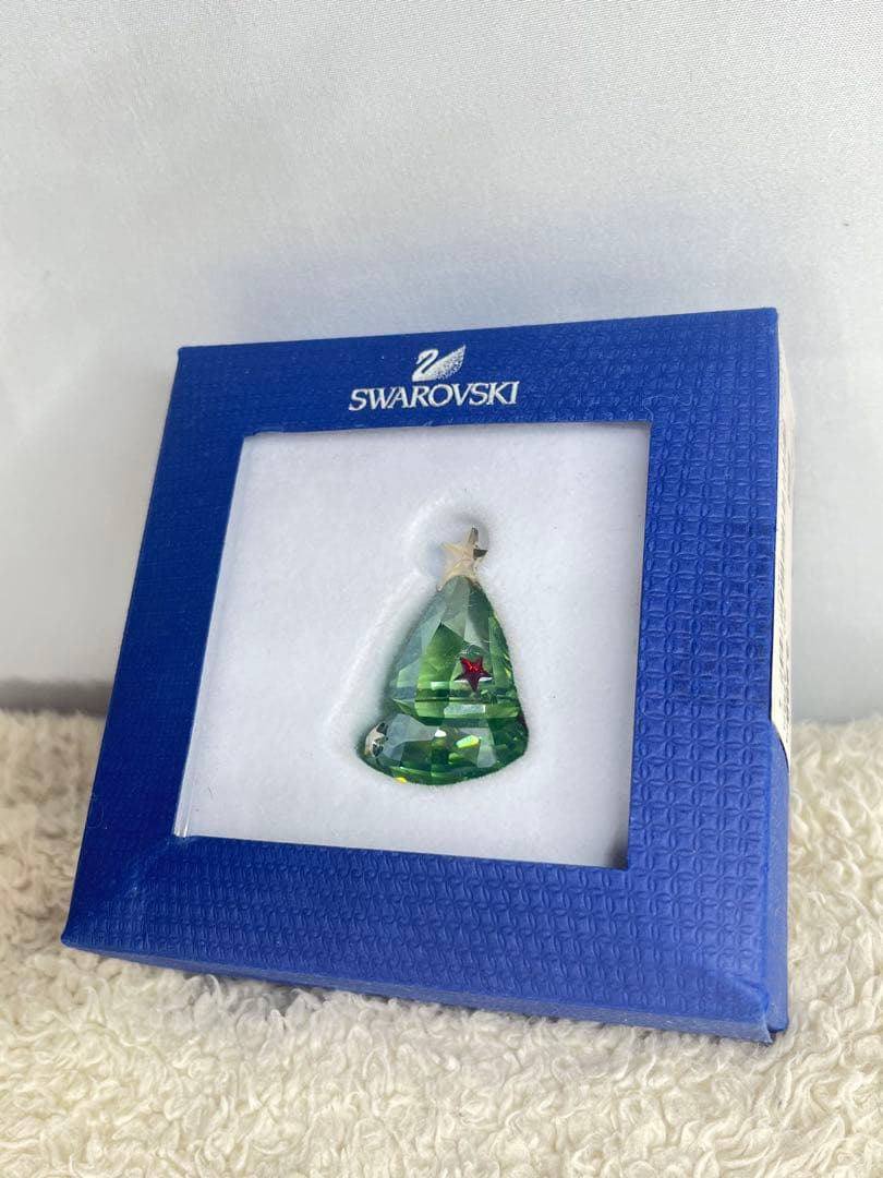 廃盤希少品✨ スワロフスキー　ロッキング　クリスマスツリー　緑　クリスタル　箱付