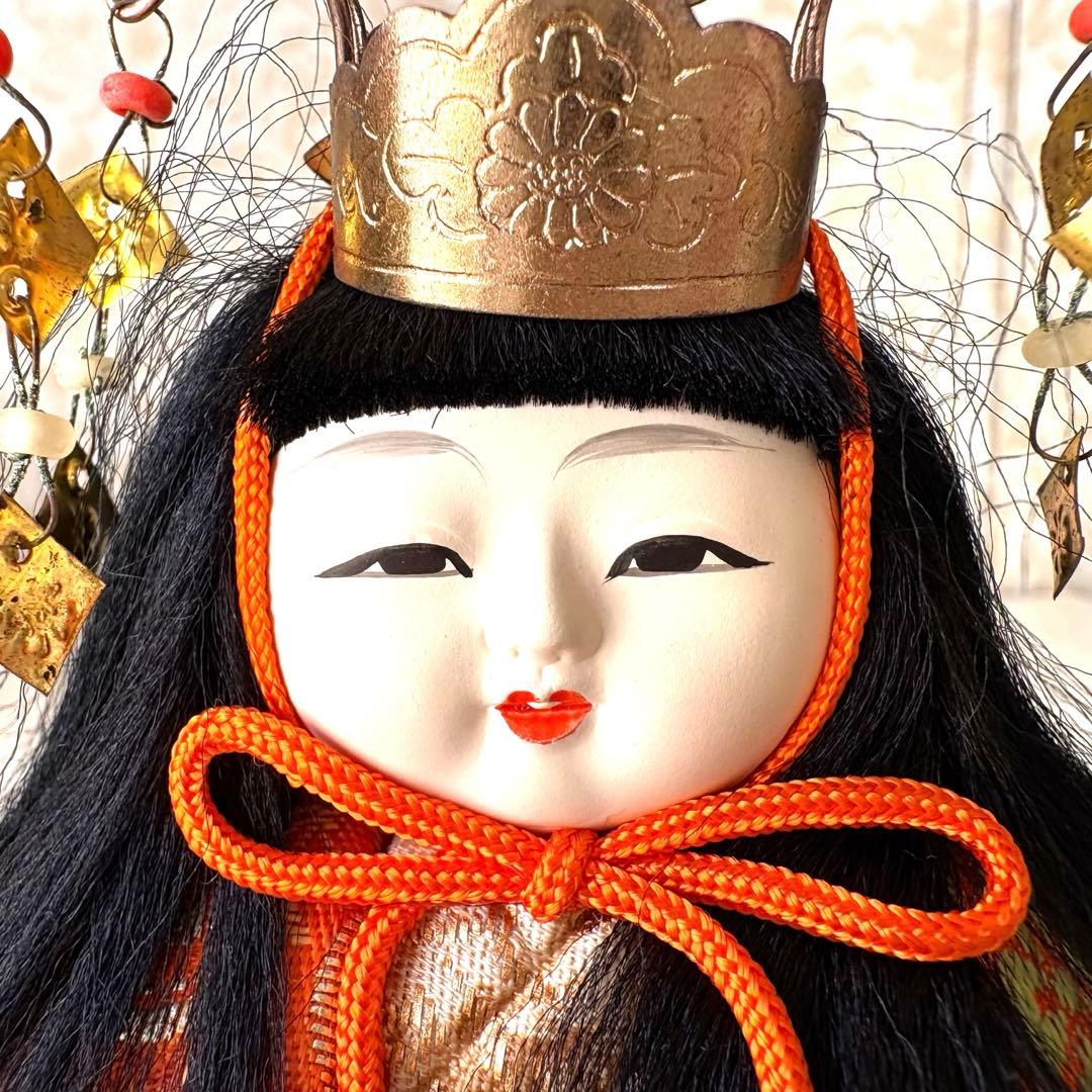 木目込み雛人形15人揃い／昭和42年頃購入／箱付／小道具有／コンパクト／真多呂風