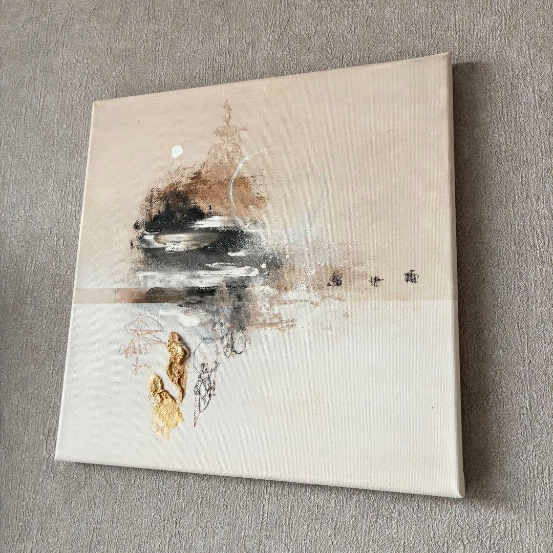 現代アート　30×30㎝　テクスチャーアート　モダン　絵画　抽象画　アートパネル