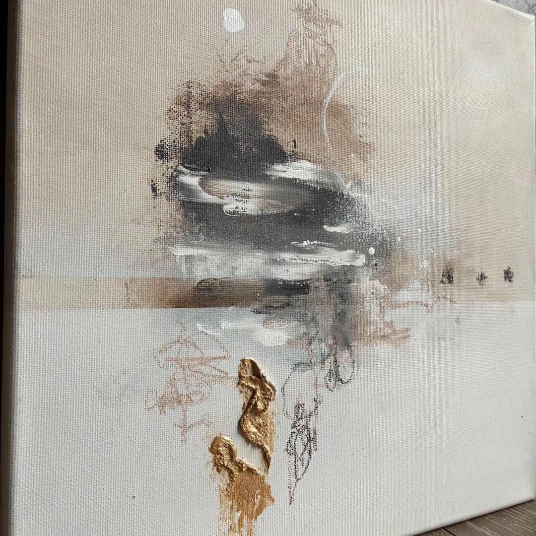 現代アート　30×30㎝　テクスチャーアート　モダン　絵画　抽象画　アートパネル