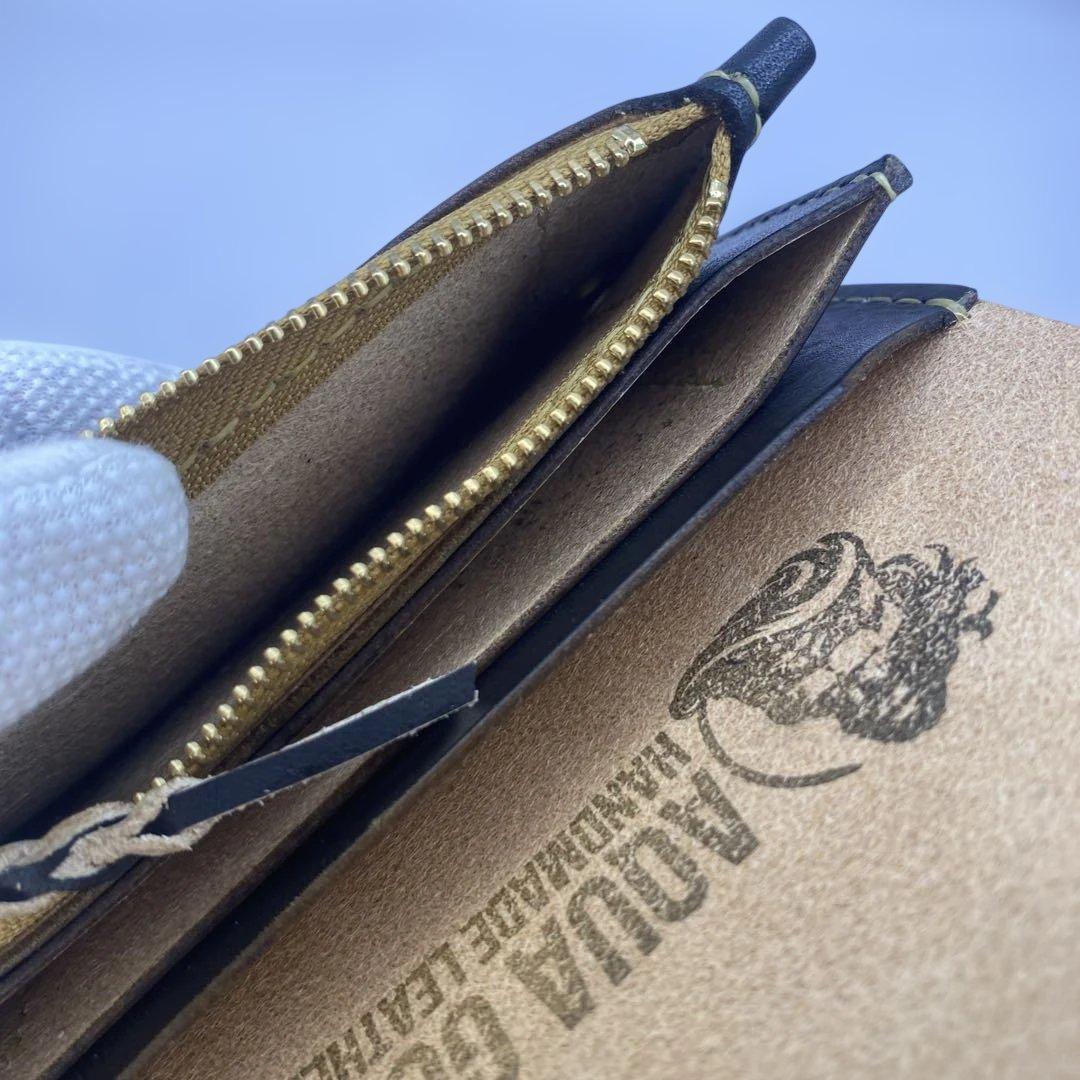 丘染めブラック ミドルトラッカーウォレット 3層/小判かん BTW0616