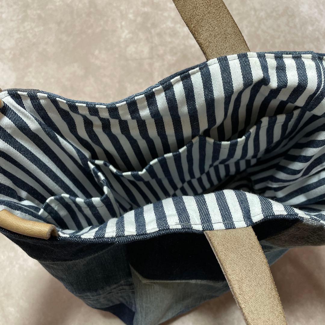 デニムリメイク パッチワーク トートバッグ再構築ハンドメイド