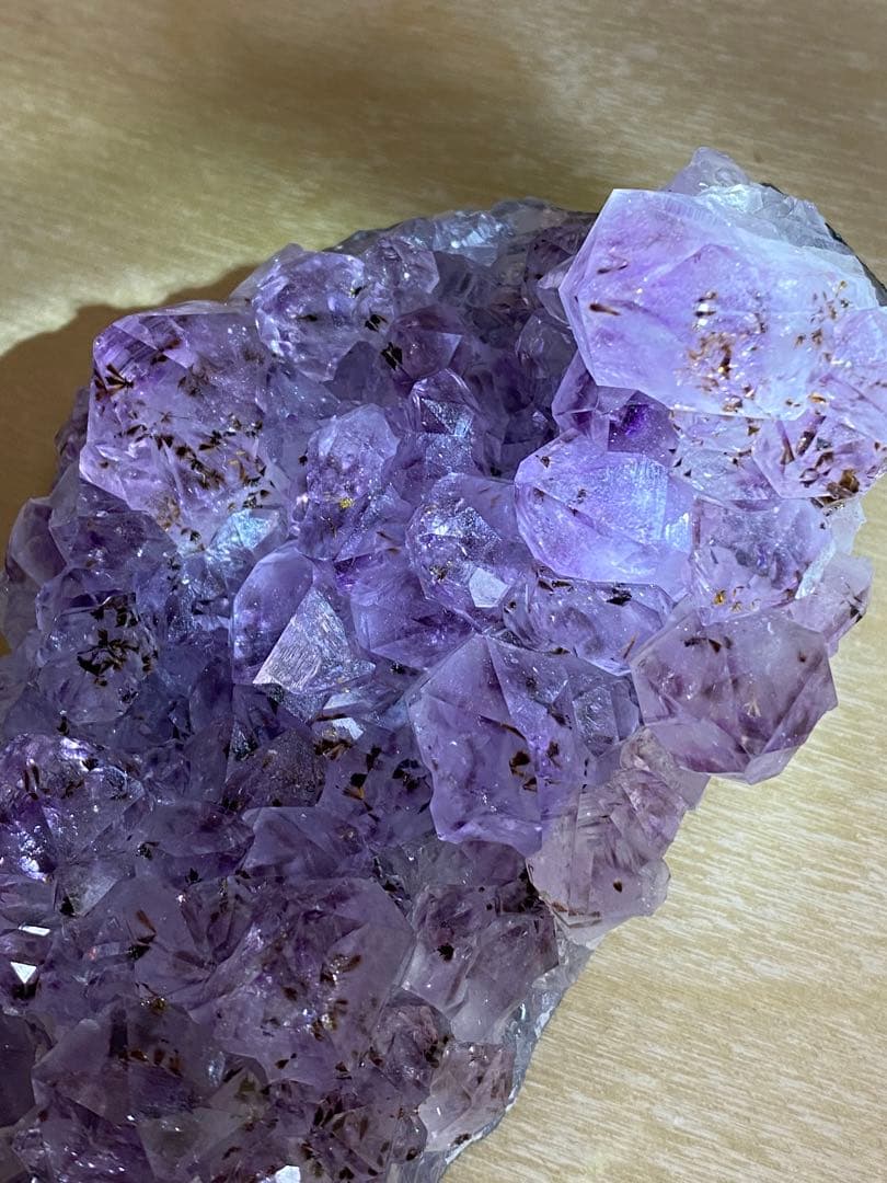 オークション カコクセナイト アメジスト 天然石 クラスター 原石
