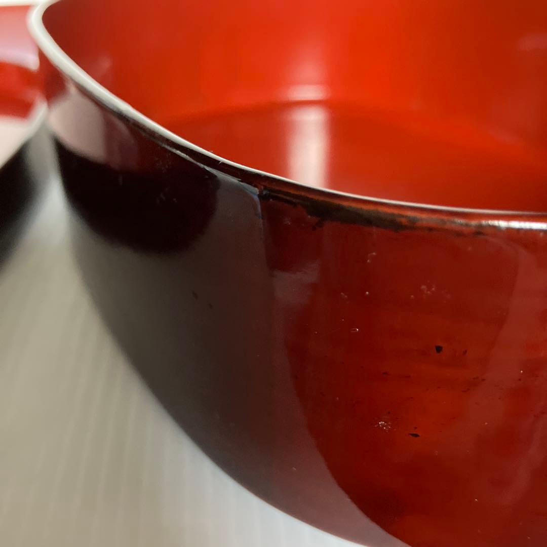 D-5 【味わい深い】漆器 小物入れ 溜塗り オーバル型 弁当箱 箱付き伝統工芸