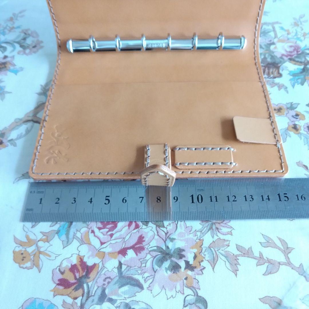 システム手帳　ルガトショルダー　赤 B7ミニ6穴用　フラットタイプ