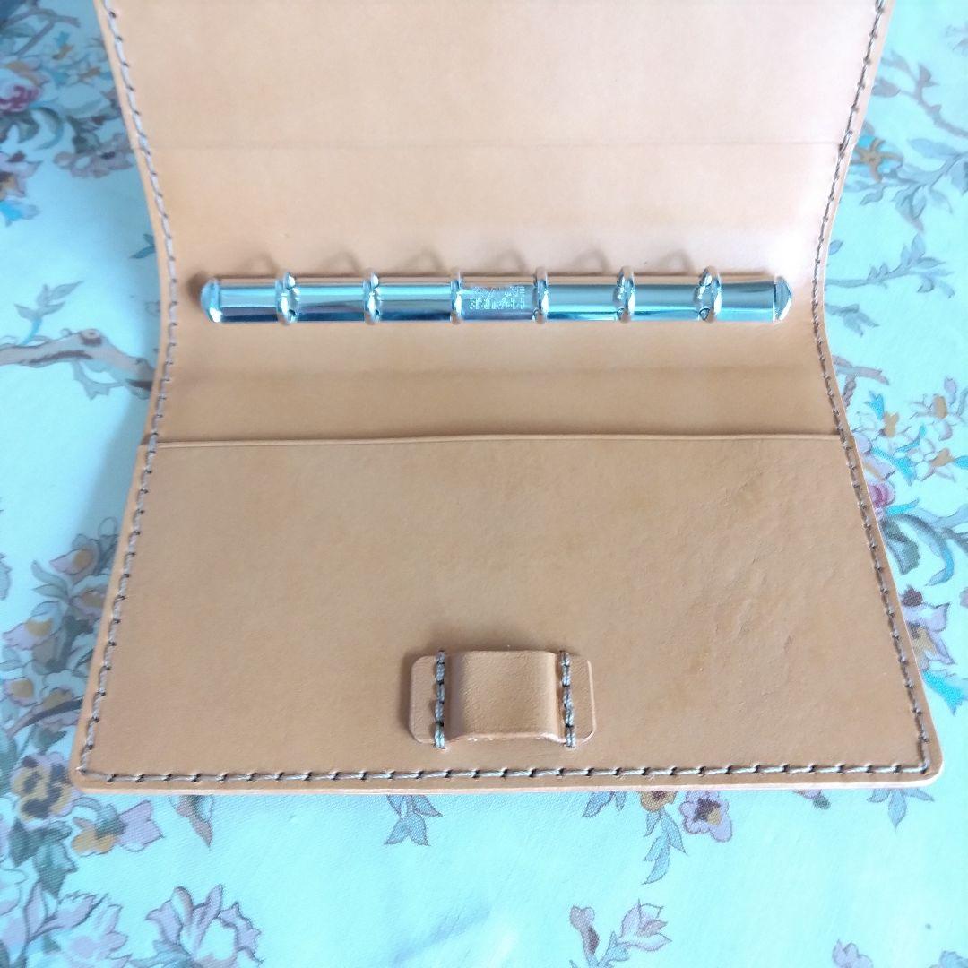 システム手帳　ルガトショルダー　赤 B7ミニ6穴用　フラットタイプ