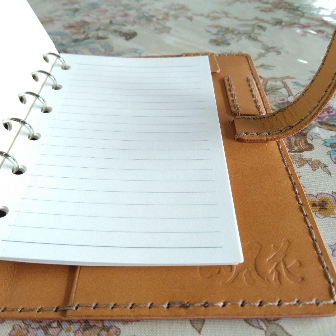 システム手帳　ルガトショルダー　赤 B7ミニ6穴用　フラットタイプ