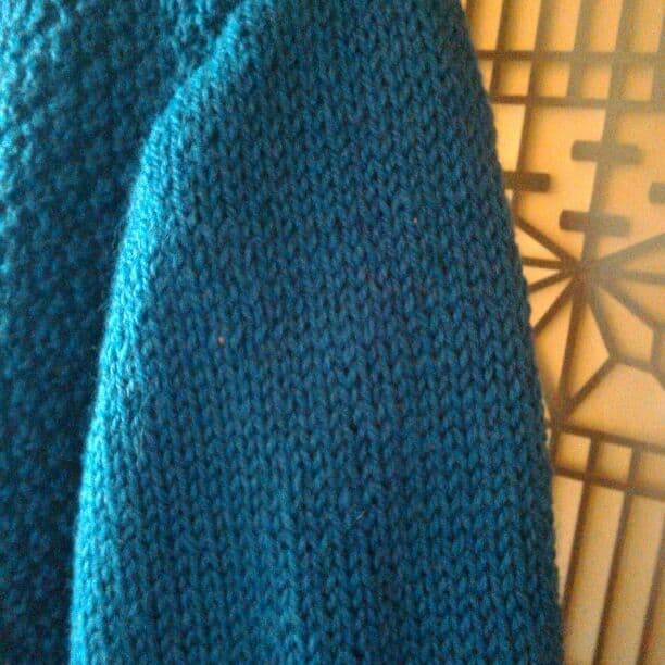 表編みと細編みのセーター