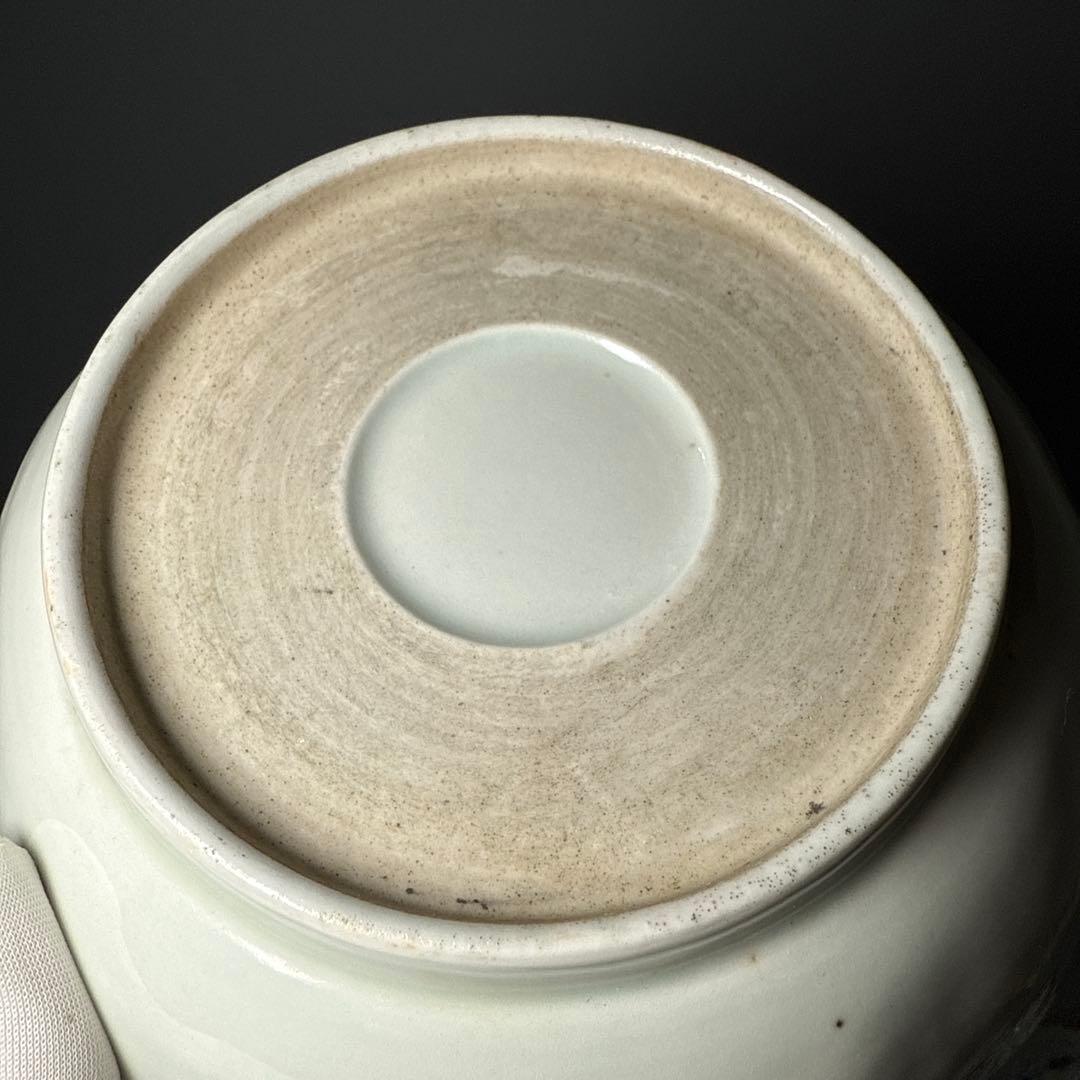 古伊万里　染付　輪花形膾皿　五点　亀甲文　植物文　古器を楽しむ　江戸期　大きめ